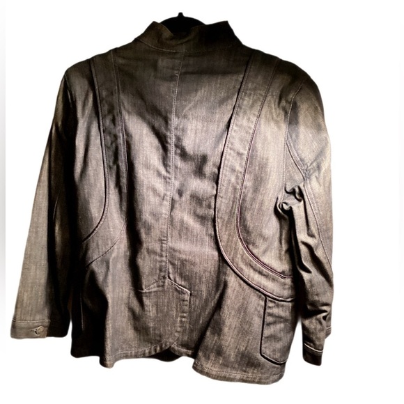 Stella McCartney x HM Blue Cotton Structured Denim Jean Jacket Casual Style 42 - Picture 3 of 5